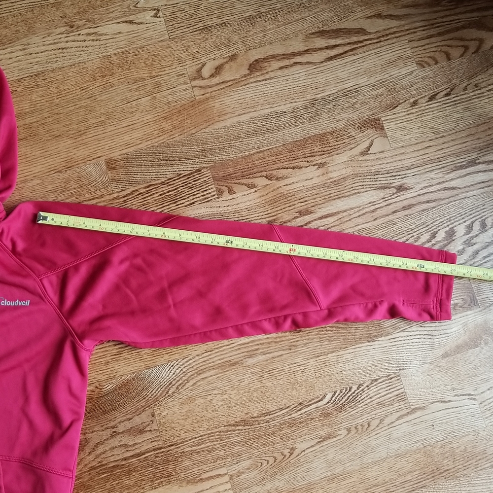 (S) Cloudveil Shiny Red Zip Up Hoodie Athleisure Sporty Activewear Comfy - Picture 4 of 6